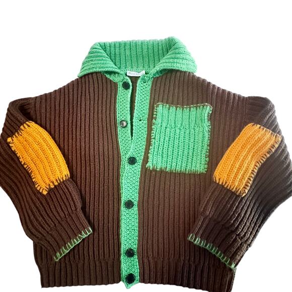 JW Anderson - Men's Patchwork Cotton-Blend Cardigan - O/S